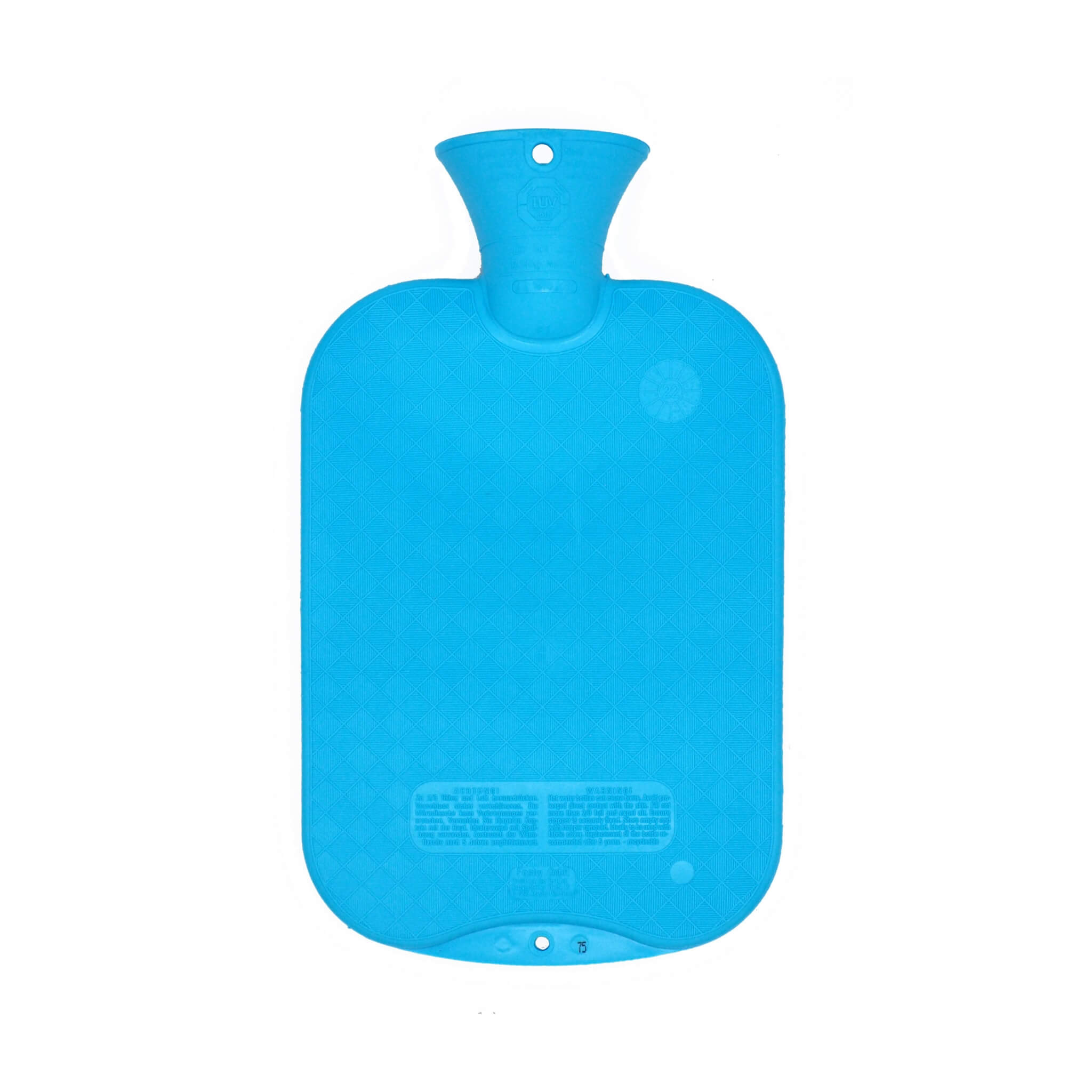 Premium 2L Turkish Blue Single Ribbed Fashy Hot Water Bottle - Long-Lasting Warmth for Cold Nights, Pain Relief & Comfort - Perfect for Home, Office & Travel Use