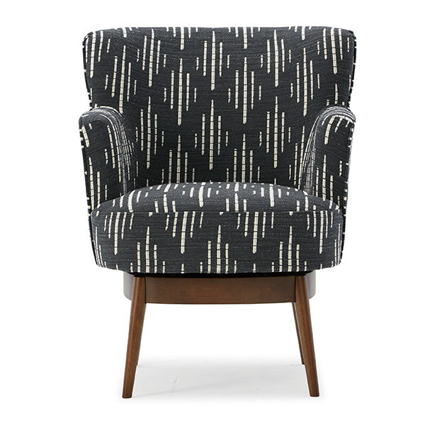 360-Degree Swivel Barrel Chair - Modern Upholstered Accent Chair for Living Room, Office & Lounge - Comfortable Padded Seat with Sturdy Metal Base - Perfect for Reading, Relaxing & Small Spaces