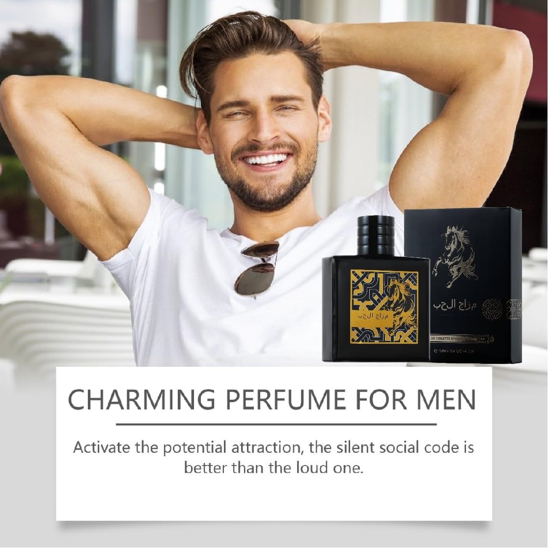 Premium Arabic Style Wooden Fragrance Pheromone Perfume Spray - Unisex Scent, 3.4 oz Long-Lasting Cologne for Men & Women - Perfect for Date Nights, Special Occasions & Daily Wear