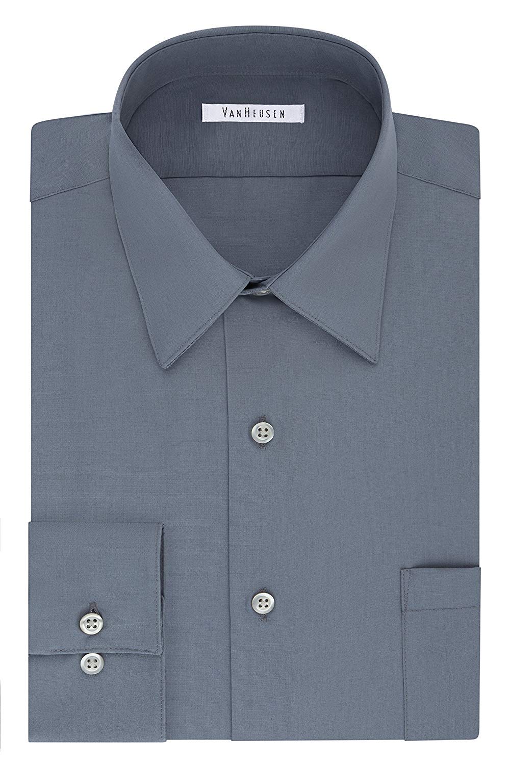 Van Heusen Men's Tall Fit Dress Shirts - Premium Poplin Fabric for Formal & Business Wear - Office, Interview & Special Occasion Attire