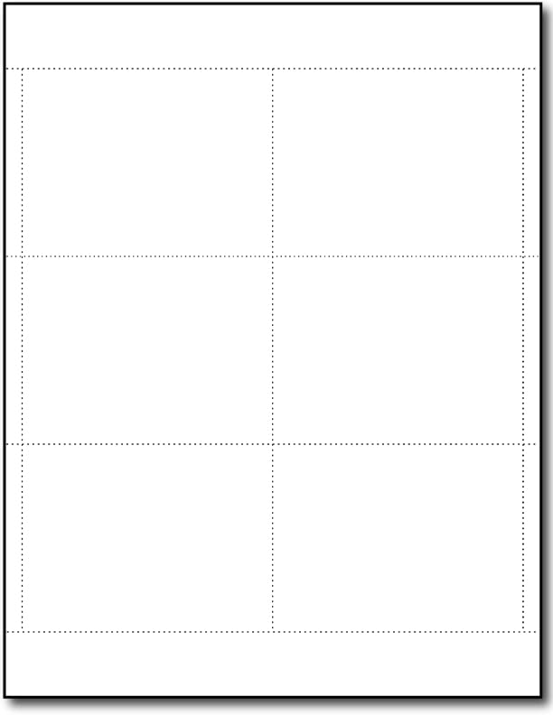 65lb Bright White 3x4 Name Badge Inserts - 6 per Page - Printable Name Tag Cardstock for Inkjet & Laser Printers - 100 Sheets (600 Inserts) - Perfect for Conferences, Events & Office ID Badges