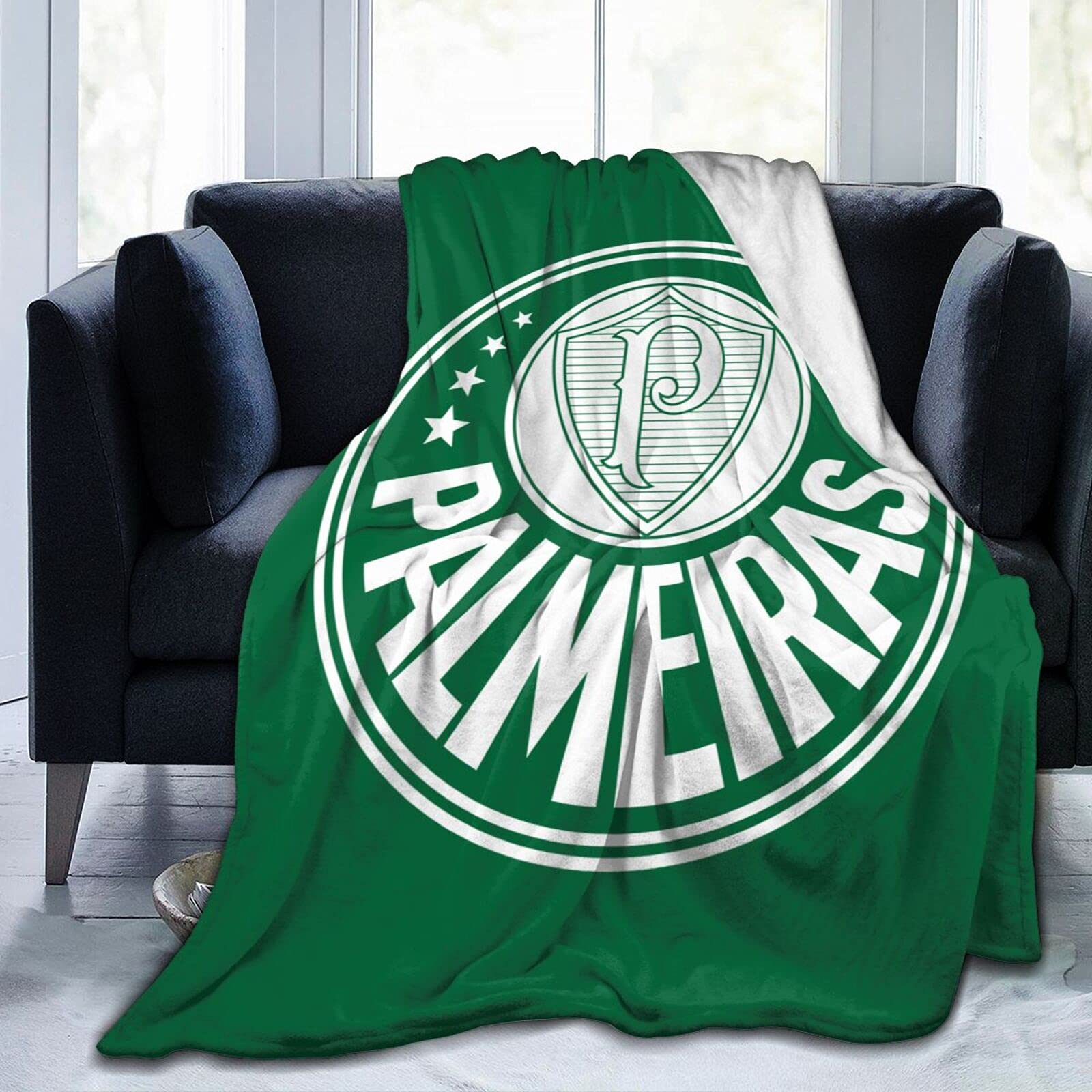 Palmeiras Ultra-Soft Micro Fleece Plush Blanket - Cozy Soccer Team Travel Throw for Home, Bed, Couch & Living Room - Perfect for Game Nights, Camping & Gift Giving