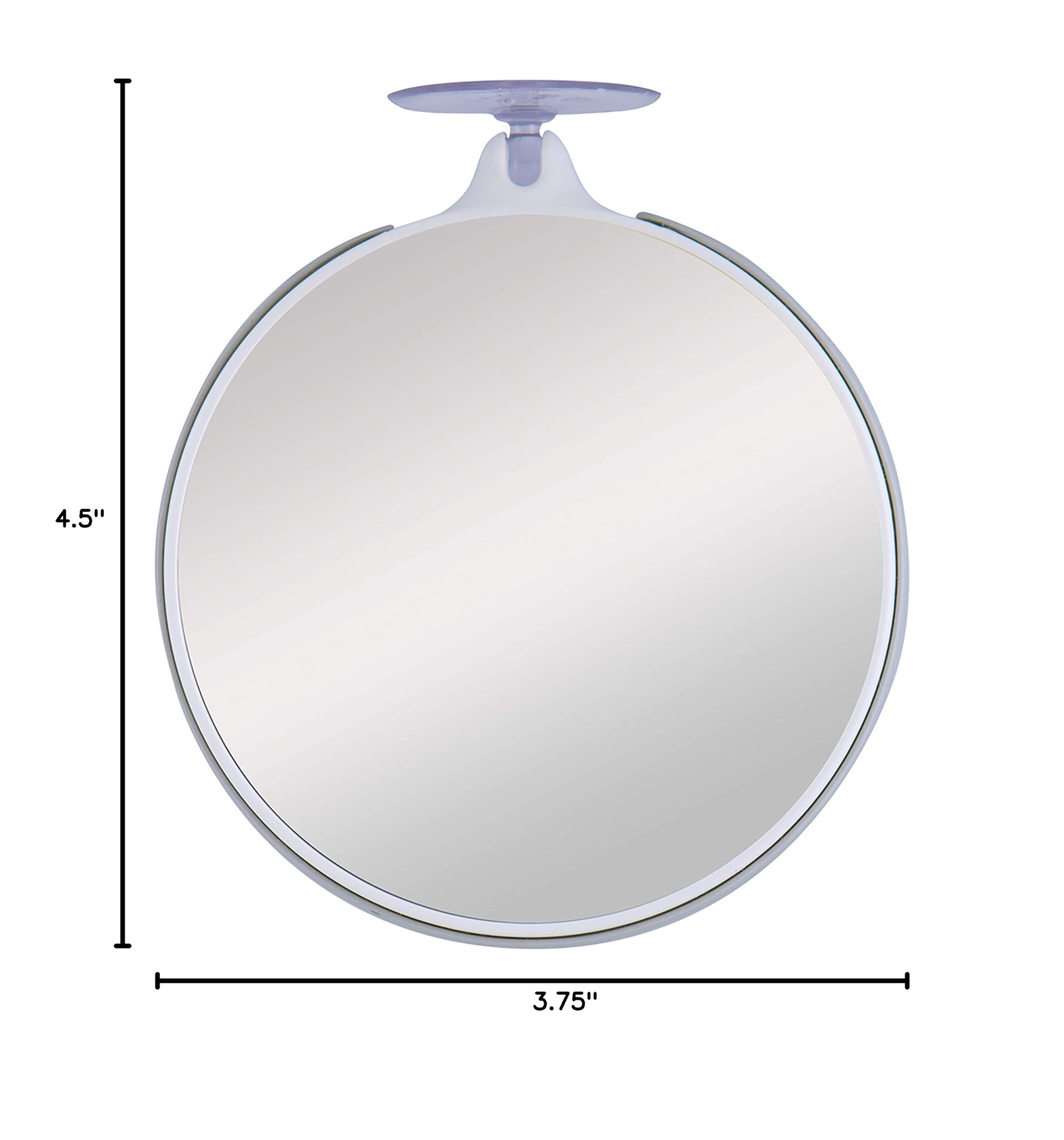 Zadro 10X/5X Dual-Sided Magnifying Makeup Mirror - Lightweight Travel Mirror with Suction Cup, Clear Acrylic in Gray/White - Perfect for Home Vanity, Travel & Professional Makeup Artists