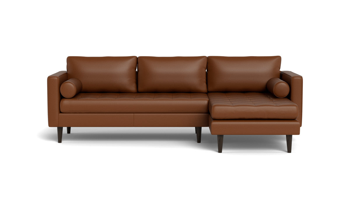 Ladybird 102 Genuine Leather Right Chaise Sectional Sofa - Modern Living Room Furniture for Home Theater & Family Gatherings