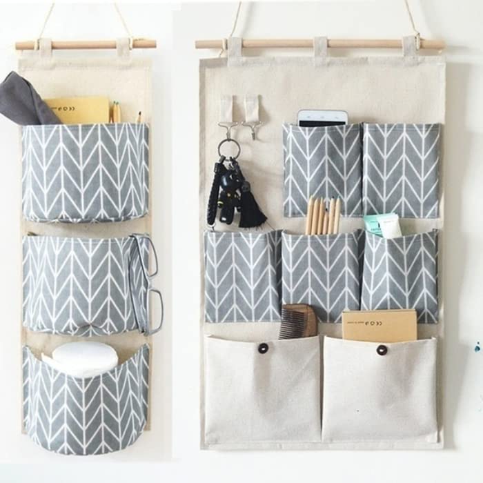 2 Packs Over The Door Hanging Storage Bags - Space Saving Closet Organizer for Clothes, Shoes & Accessories - Perfect for Bedroom, Living Room & Dorm Organization