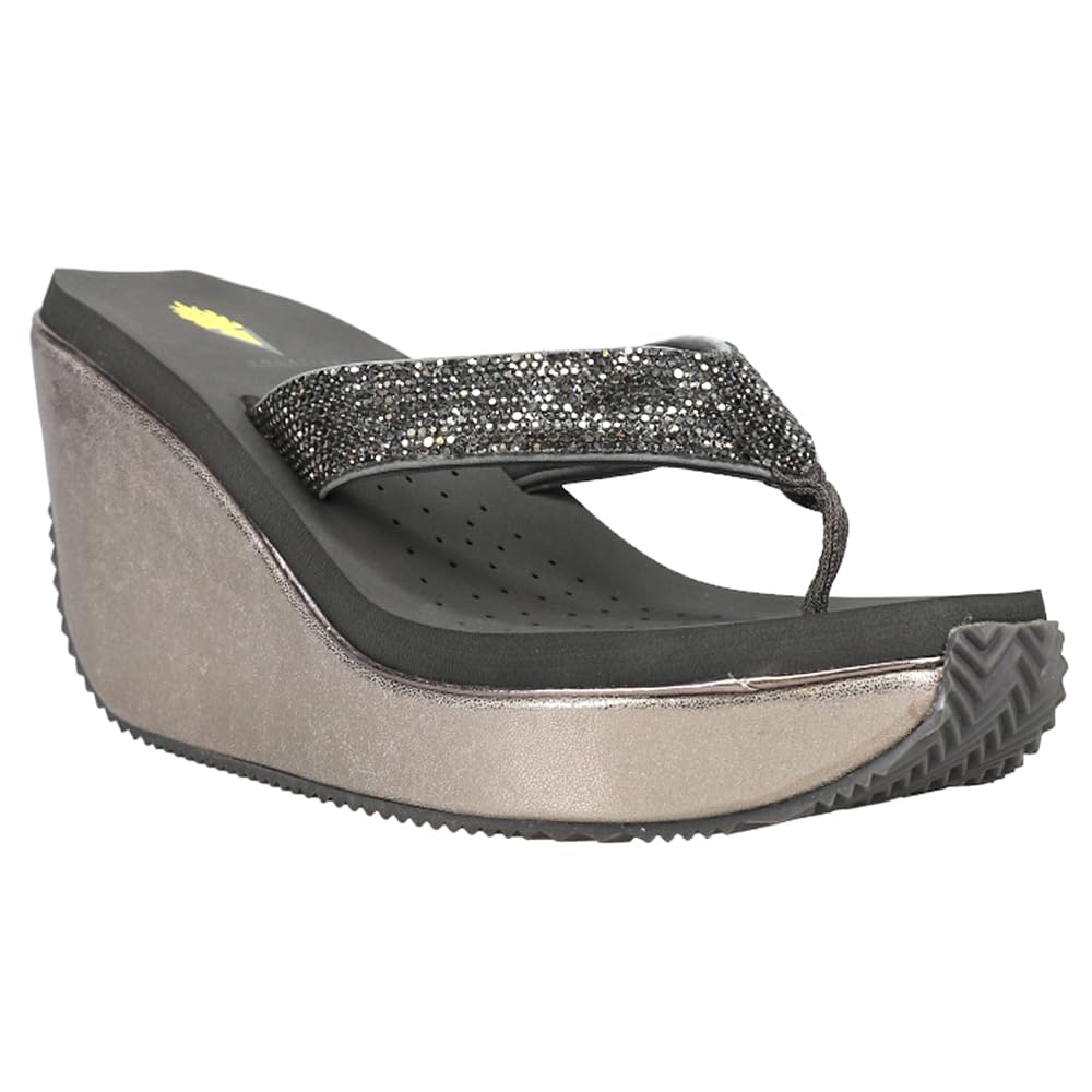 VOLATILE Women's Glimpse Wedge Sandals - Comfortable Summer Wedge Heel Sandals for Women, Fashionable Open Toe Shoes for Beach, Vacation & Casual Outings