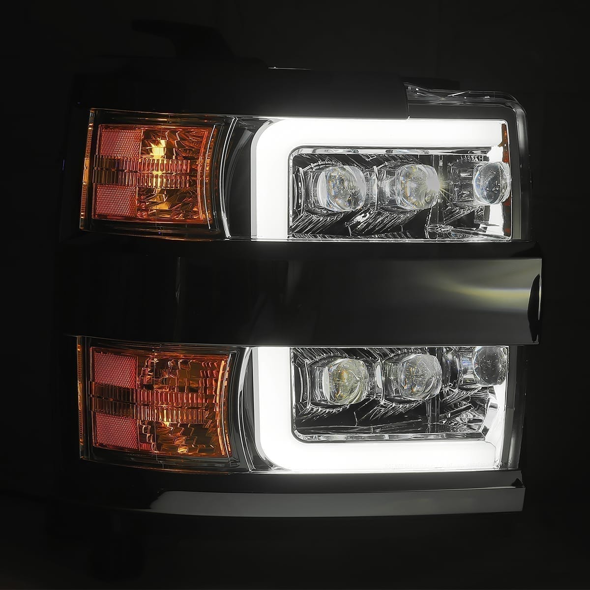 15-19 Chevrolet Silverado 2500HD/3500HD MK II NOVA Series LED Projector Headlights - Black Housing - High Performance Lighting for Night Driving & Off-Road Adventures