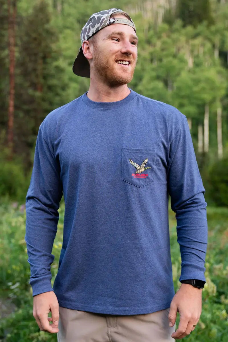 Burlebo Outdoors Duck Hunting Long Sleeve T-Shirt for Men - Camo Performance Shirt for Waterfowl Hunting & Outdoor Adventures
