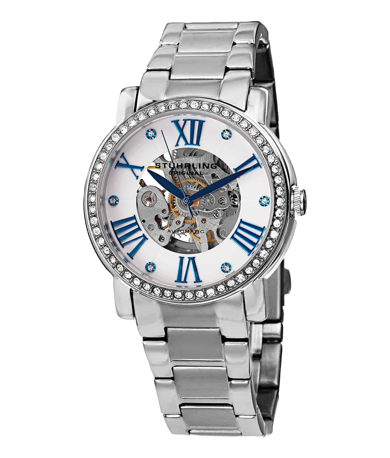 Legacy 629 Automatic 38mm Skeleton Watch for Men - Stainless Steel Mechanical Timepiece with Transparent Dial - Perfect for Business, Formal Events & Gift Giving
