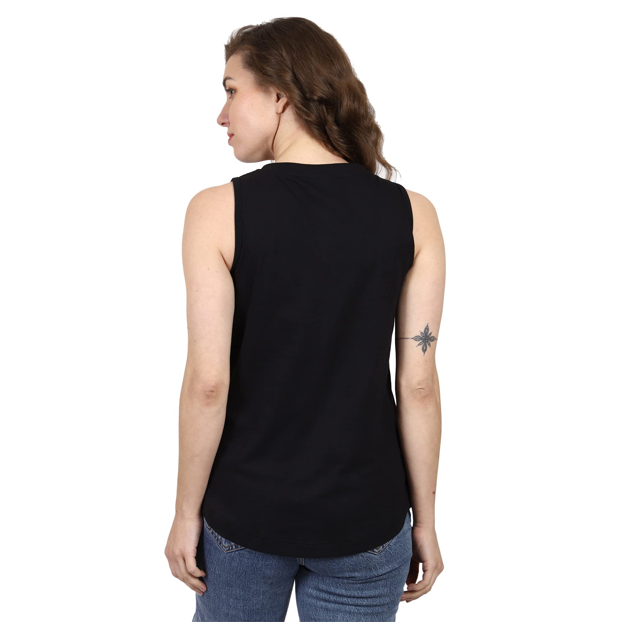 Lift Learn Grow Printed Tank Tops for Women & Girls - Sleeveless Gym Shirts | Cotton Workout T-Shirts | Fitness Apparel for Yoga, Running & Training | Motivational Quote Athletic Wear