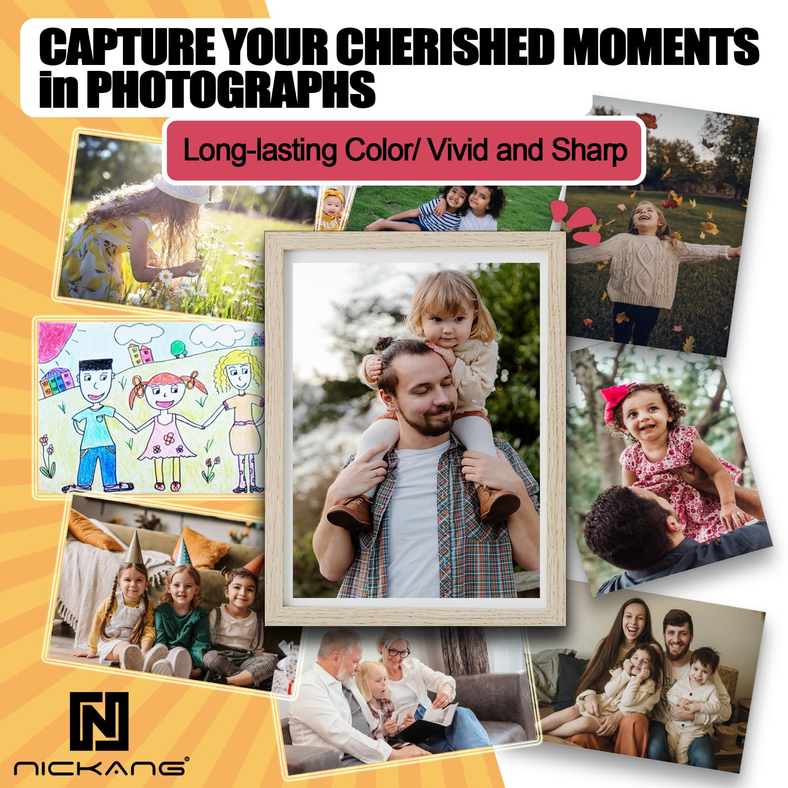 Premium Glossy Photo Paper 8.5x11 Inches - 200 GSM Heavyweight Inkjet Printer Paper - 100 Sheets Bulk Pack - Letter Size Picture Paper for Vibrant Photos (Ideal for Photo Printing, Scrapbooking & Professional Presentations)