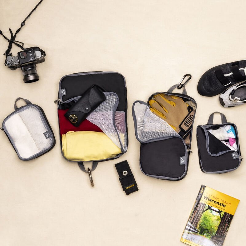 Travelon Set of 4 Soft Packing Organizers - Lightweight Luggage Organizers for Suitcases, Carry-On Bags & Travel Accessories - Perfect for Business Trips, Vacations & Weekend Getaways