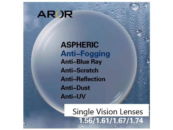 Aror Single Vision Anti Fog & Anti Blue Light Clear Lenses - Perfect for Computer Work, Gaming & Outdoor Activities