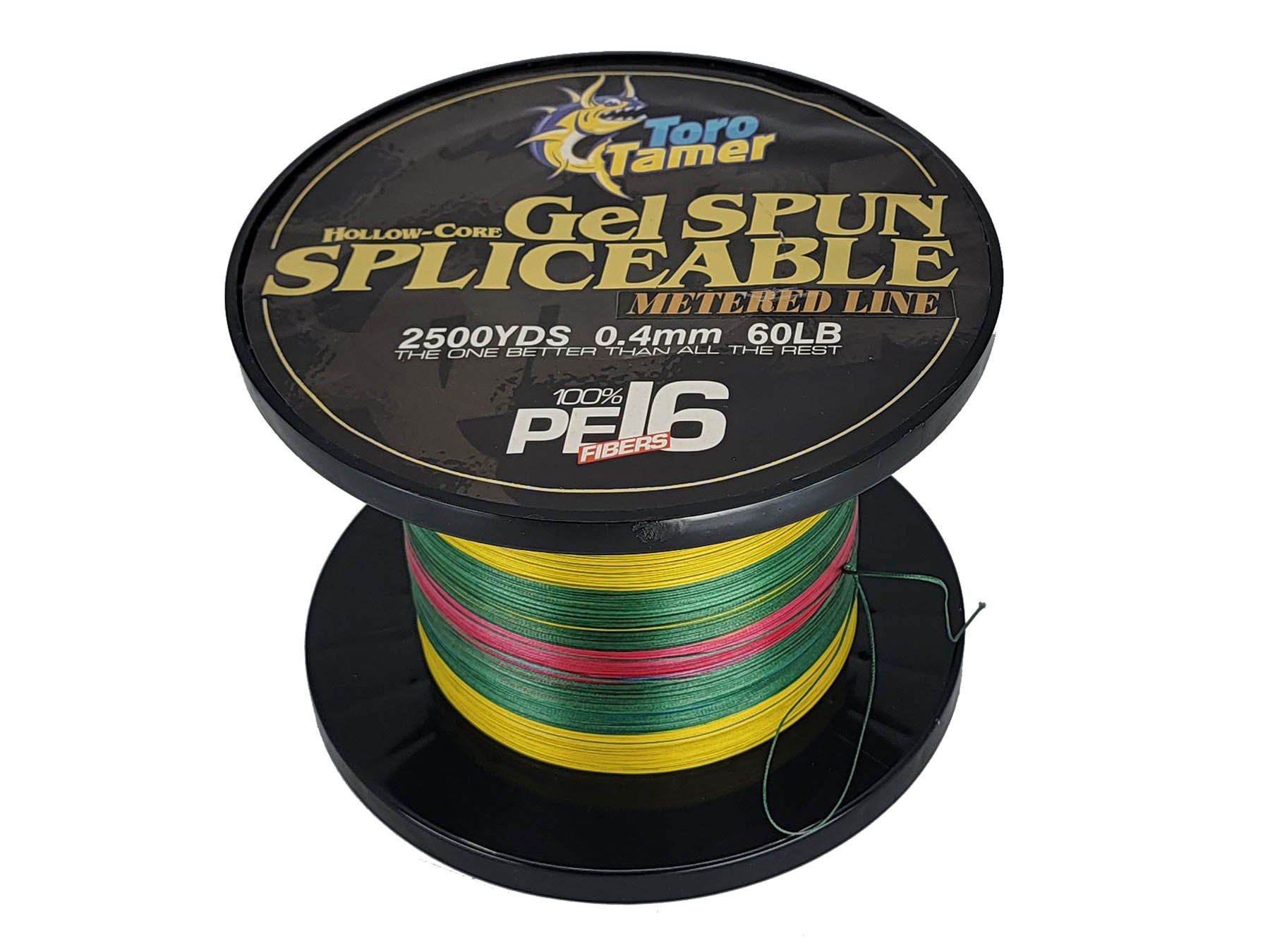 **Toro Tamer 16 Strand Hollow Braid Fishing Line - 2500 Yards - High Strength & Durability for Offshore & Big Game Fishing**    **使用场景:** Perfect for deep-sea fishing, trolling, and targeting large game fish like tuna, marlin, and swordfish.