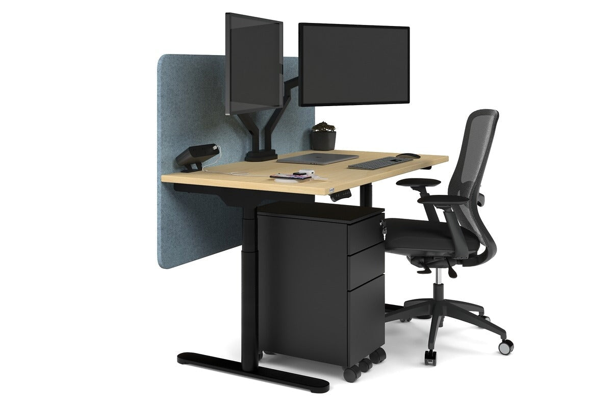 Flexi Premium Height Adjustable Single Workstation [1400L x 700W] - Ergonomic Standing Desk for Home Office, Gaming & Study - Electric Sit Stand Desk with Memory Function