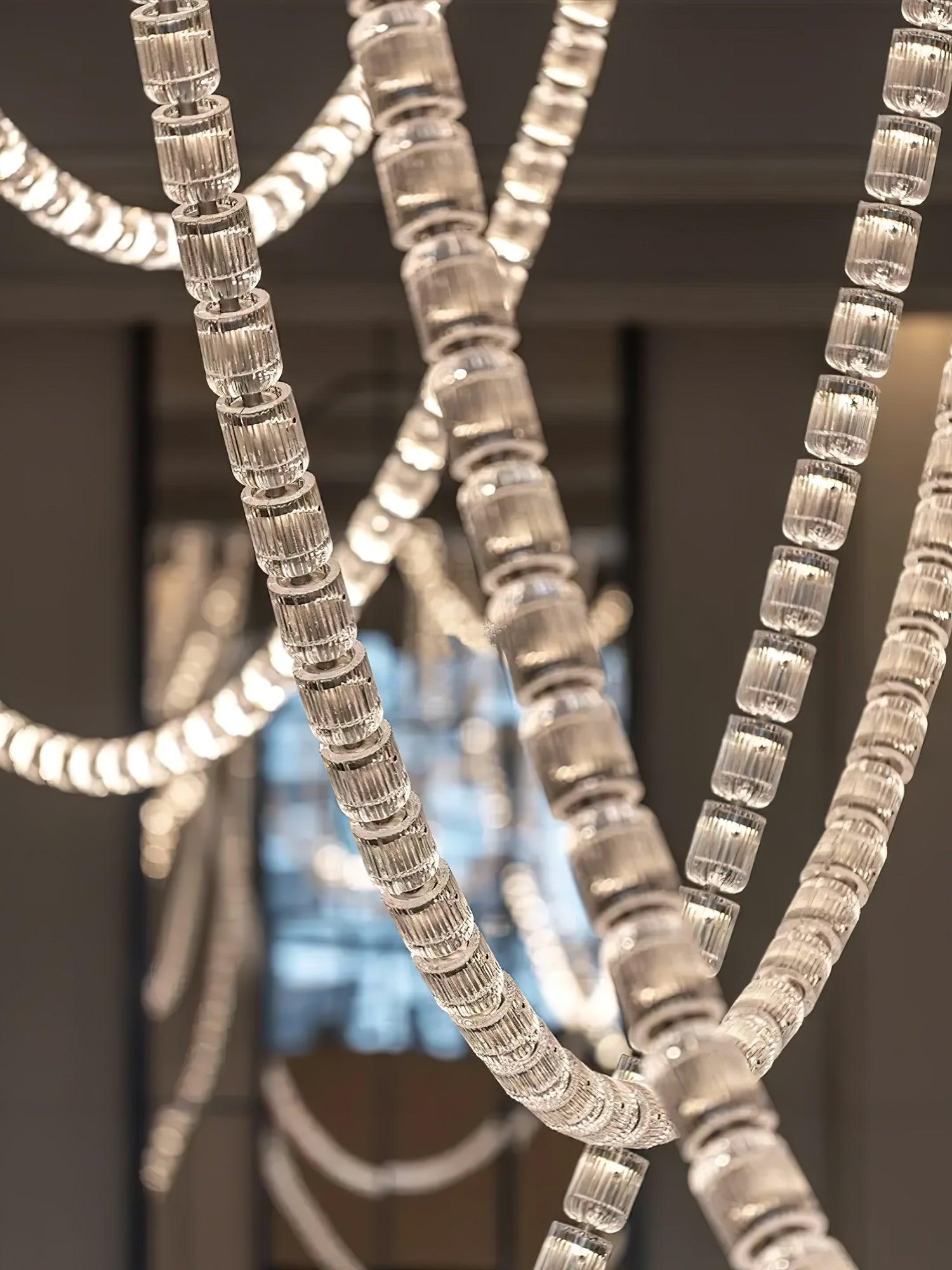 Gabriel Chandelier Crystal Ceiling Light Fixture - Elegant Dining Room & Bedroom Lighting Decor for Home & Wedding Venues