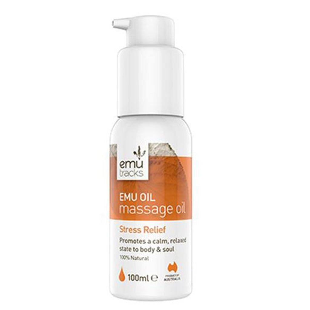 Emu Tracks 100% Pure Emu Oil - Natural Stress Relief Massage Oil for Muscle Relaxation & Skin Care | Perfect for Aromatherapy, Massage Therapy & Daily Moisturizing