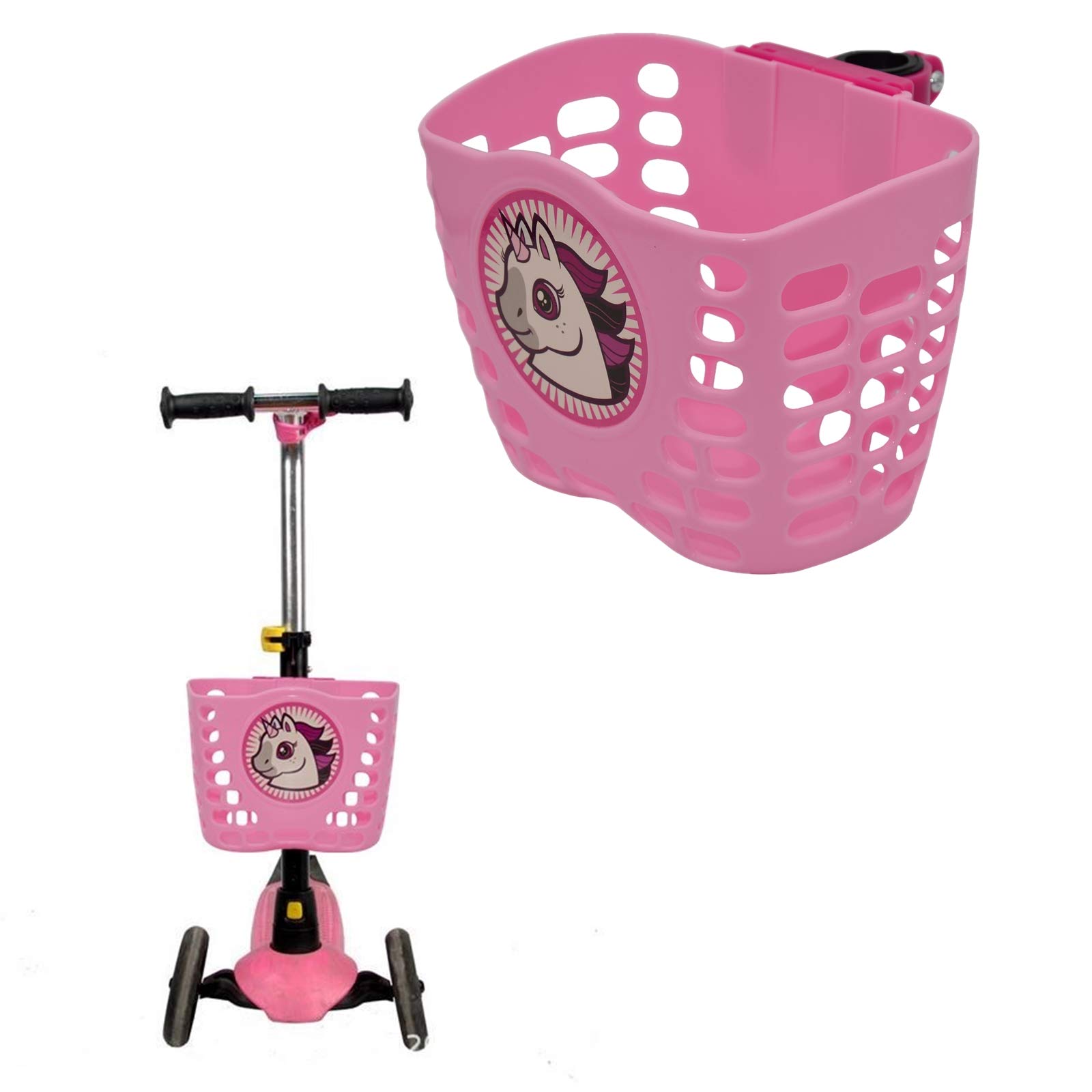 Universal Scooter Basket & Kids Bike Basket - Durable Handlebar Basket for Boys & Girls - Perfect for School, Shopping & Outdoor Adventures
