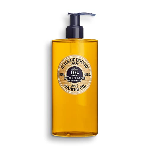 L'Occitane Shea Body Shower Oil with 10% Shea Butter - Moisturizing & Nourishing for Dry Skin | Hydrating Bath & Shower Oil | Softens & Soothes Skin | Fresh Floral Scent | Perfect for Relaxing Bath Time & Daily Skincare Routine