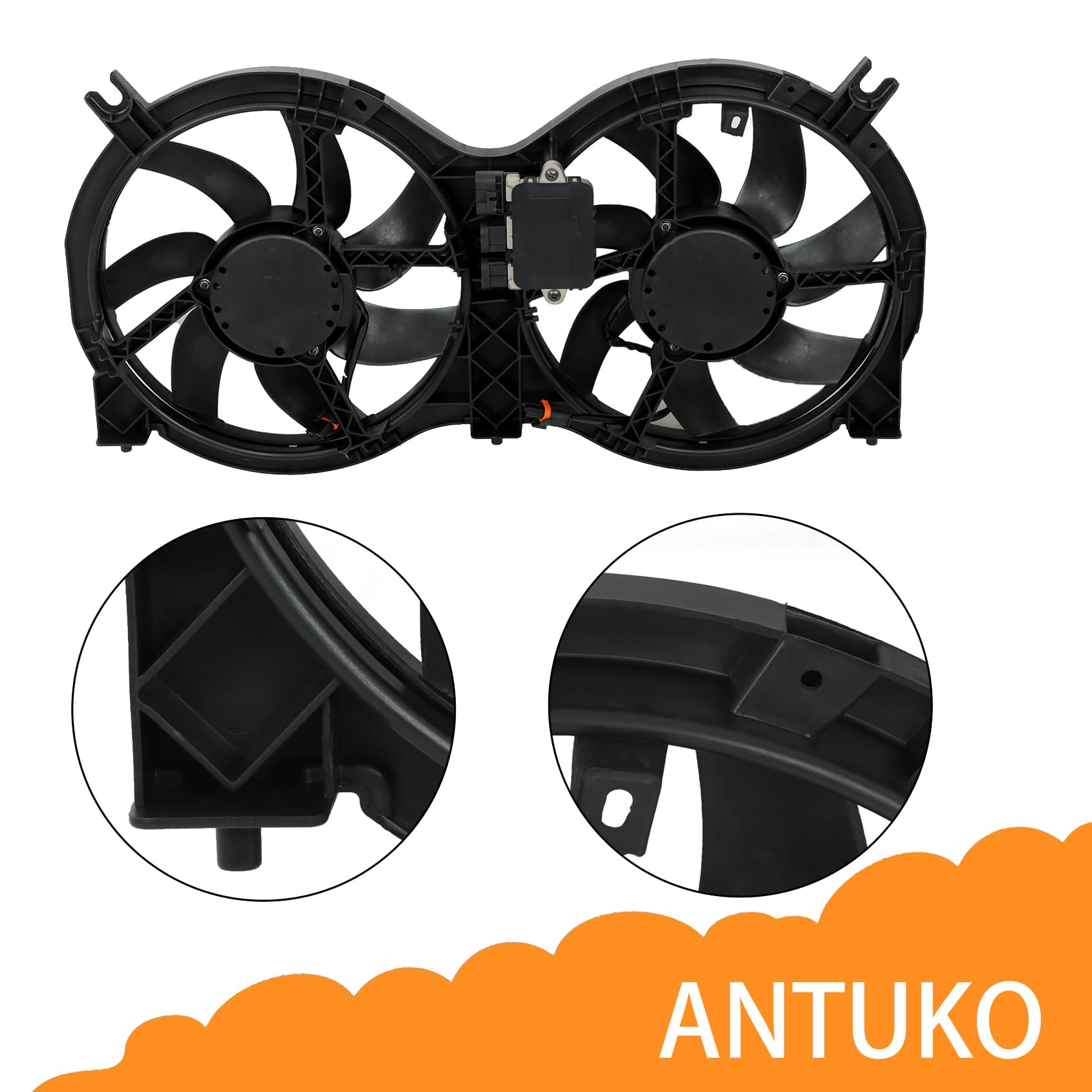 Radiator Condenser Cooling Fan Assembly Replacement for 2013-2020 Nissan Pathfinder, 2013 Infiniti JX35, 2014-2020 Infiniti QX60 - OEM Part # NI3115149 623760 - Perfect for Overheating Prevention & AC System Repair