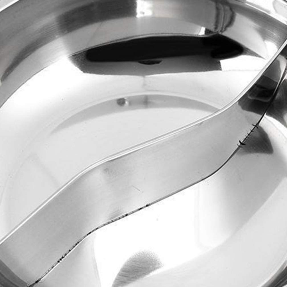 Hot Pot Cookware with Divider - Stainless Steel Shabu Shabu Pot for Home Cooking, Party & Asian Cuisine | Perfect for Family Gatherings & Entertaining