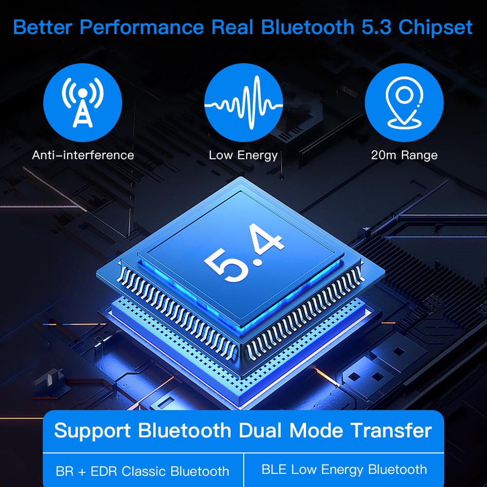 AXFEE Bluetooth 5.4 USB Adapter for PC - Plug & Play Wireless Dongle for Headset, Mouse, Keyboard, Controller, Printer | Compatible with Windows 11/10/8.1, Smartphone & Tablet | Perfect for Home Office, Gaming & Wireless Connectivity
