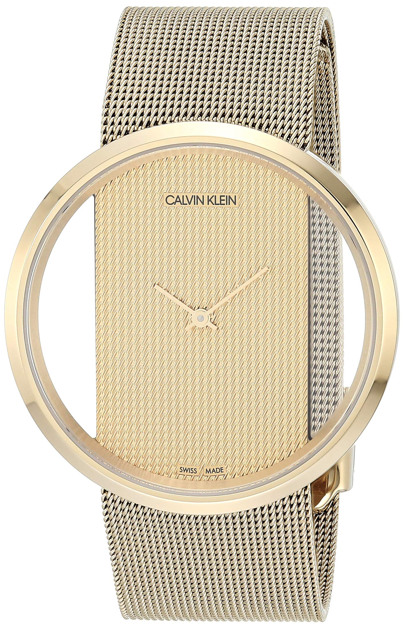 Calvin Klein Glam Women's Mesh Bracelet Watch - Elegant Stainless Steel Fashion Watch with Crystal Accents | Perfect for Office, Party & Everyday Wear