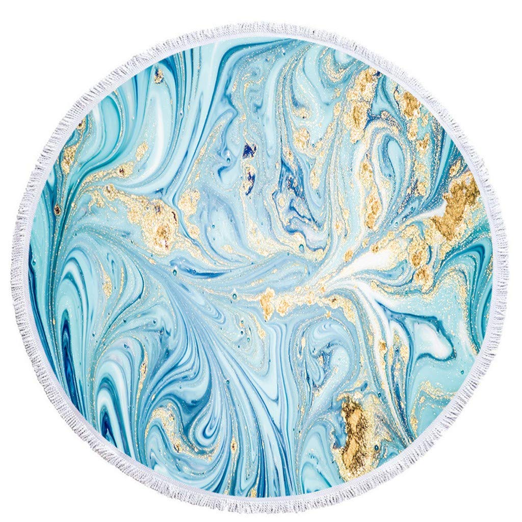 **Large Round Beach Towel - Soft Absorbent Quick-Dry Pool, Shower, Yoga & Outdoor Blanket - Perfect for Beach, Travel, Picnic & Home Use**