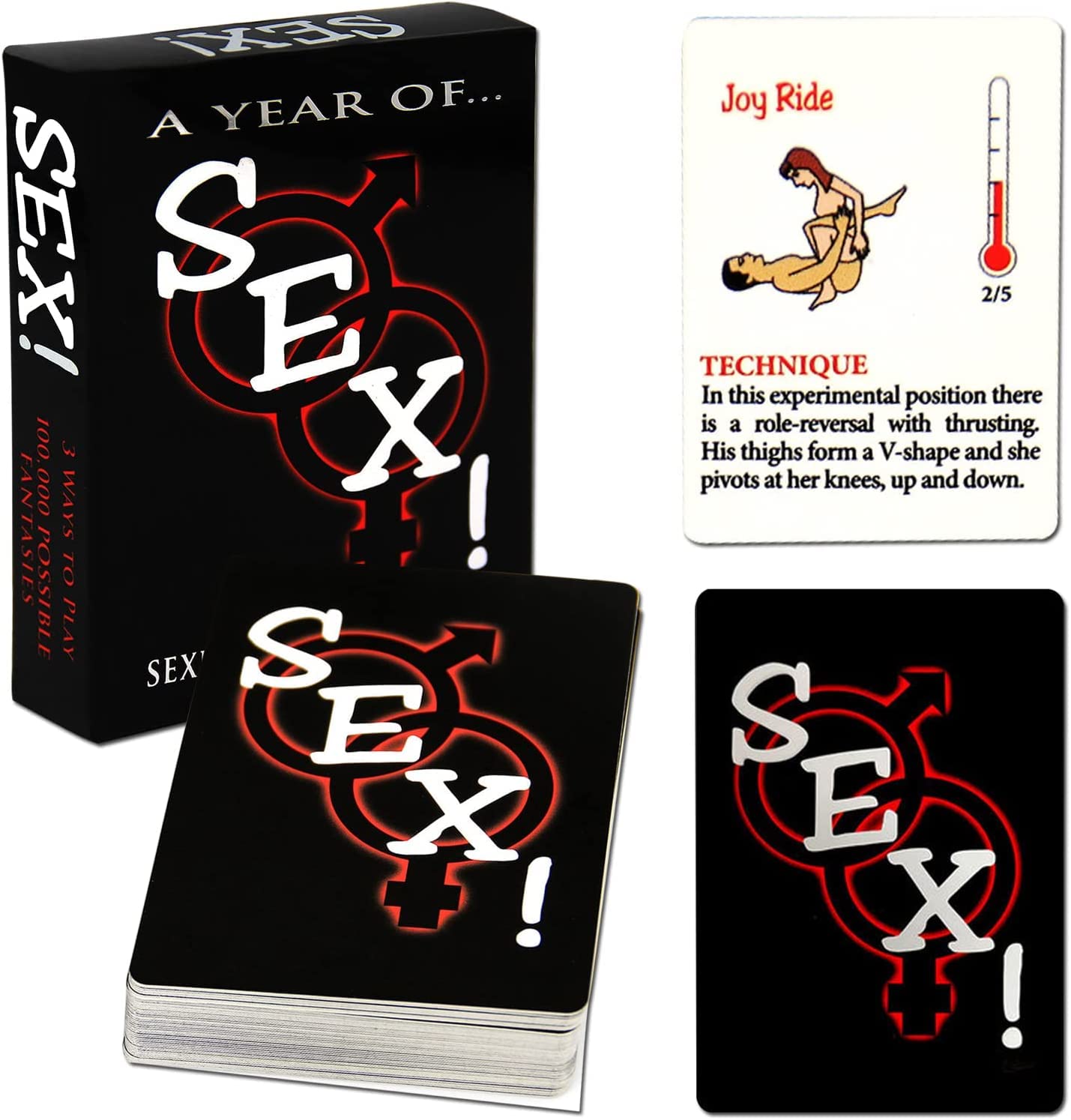 Adult Sex Position Cards - Illustrated Bedroom Battle Game with 50+ Hot Couple Positions for Spicing Up Your Love Life | Perfect for Anniversary Gifts, Couples Games & Romantic Nights
