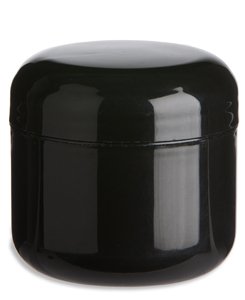 Nakpunar 12-Pack 4oz Black Double Wall Plastic Jars with Dome Lids - Airtight Containers for Spices, Crafts & Beauty Products | Perfect for DIY, Storage & Organization