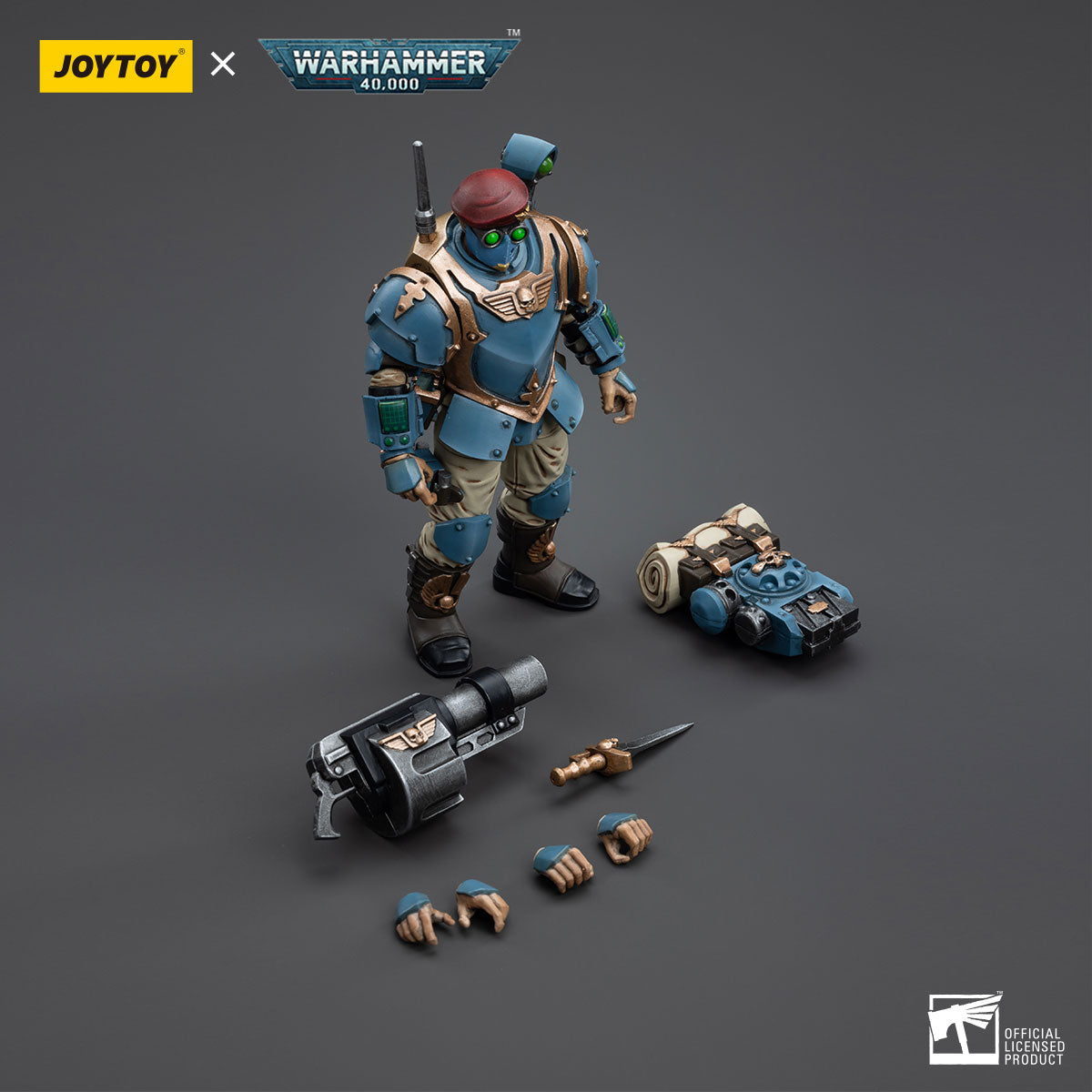 1/18 JOYTOY 3.75-inch Astra Militarum Tempestus Scions Command Squad Action Figure - 55th Kappic Eagles Set (5pcs) - Perfect for Warhammer 40K Collectors, Tabletop Gaming & Display