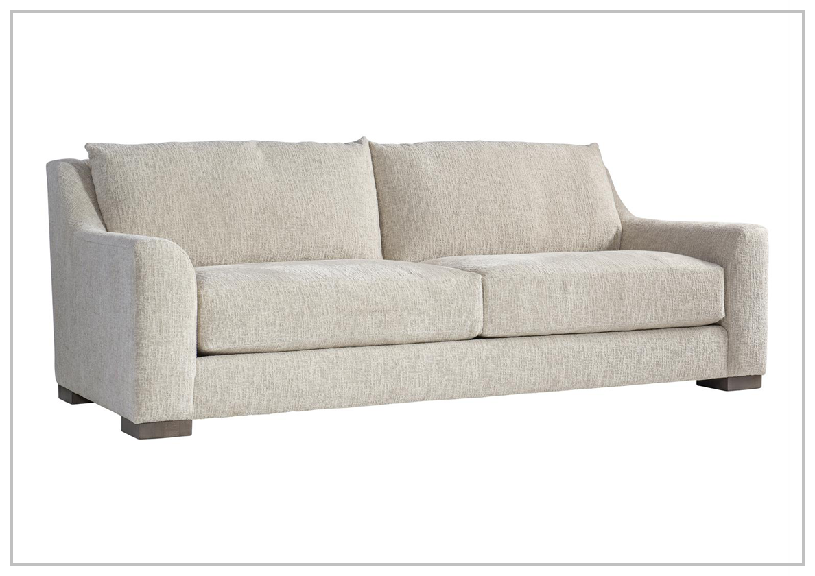 Bernhardt Gabi Fabric Sofa in Light Beige - Modern Living Room Furniture for Small Spaces | Comfortable Upholstered Couch for Apartments & Cozy Homes