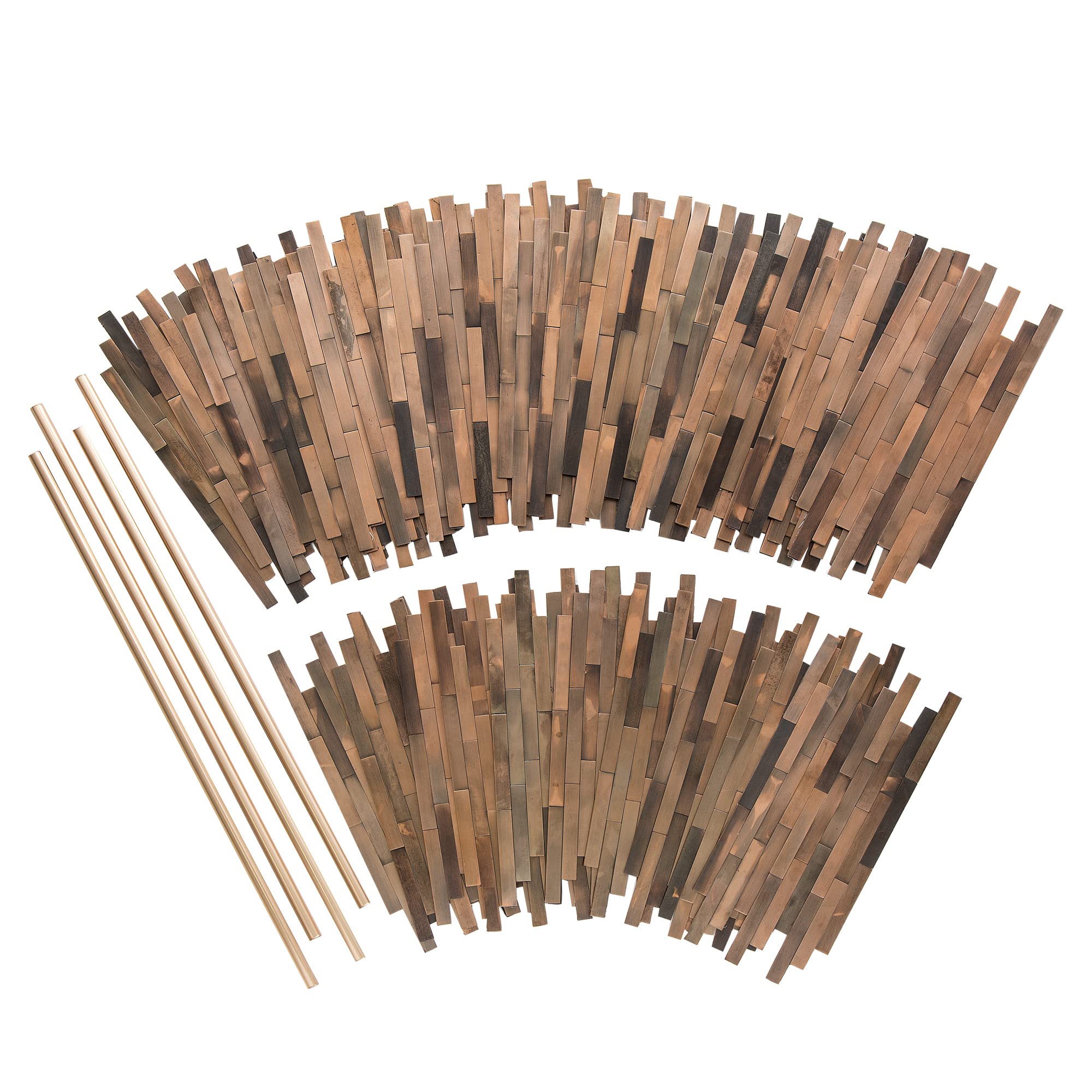 Aspect Peel & Stick Distressed Mini Metal Wall Panel - 15 sq ft Aged Copper Finish | Easy DIY Home Decor for Kitchen Backsplash, Bathroom, or Accent Walls