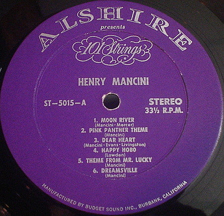 101 Strings - The Sounds Of Henry Mancini Vinyl LP Album (VG+ Condition) - Perfect for Jazz Lovers & Vintage Music Collectors