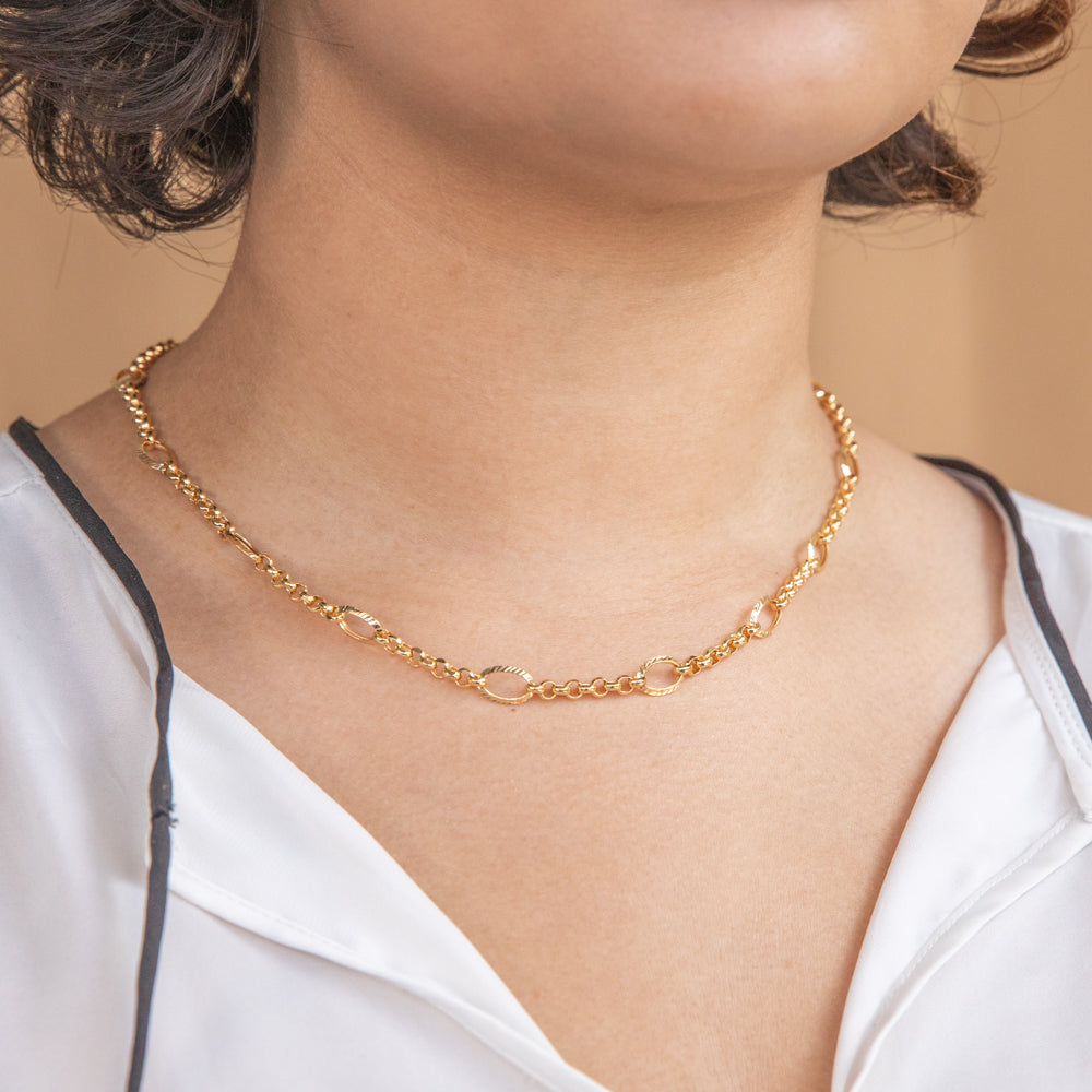 9ct Yellow Gold Belcher Chain 45cm - Elegant & Durable Jewelry for Women, Perfect for Everyday Wear & Special Occasions