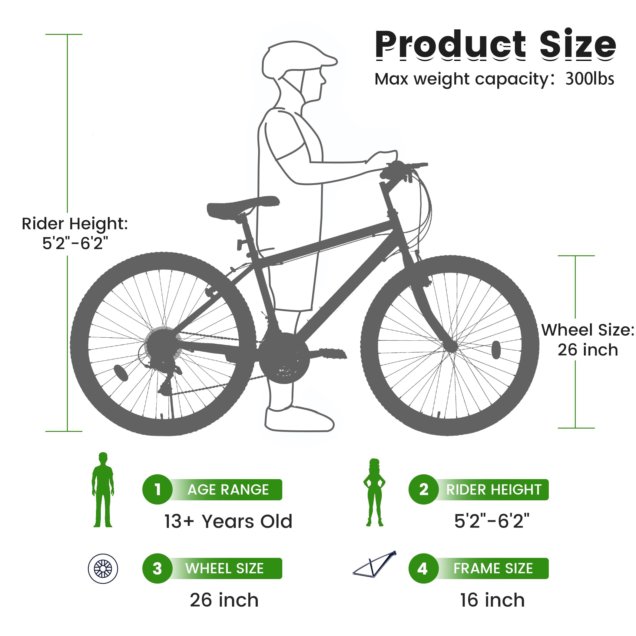 **27.5 Inch Mountain Bike for Men - 21-Speed High-Carbon Steel Frame with Dual Suspension & Disc Brakes - Trail, Snow, Commuter & City Road Bicycle for Adults**    *(Perfect for Off-Road Adventures, Daily Commuting & Urban Riding)*