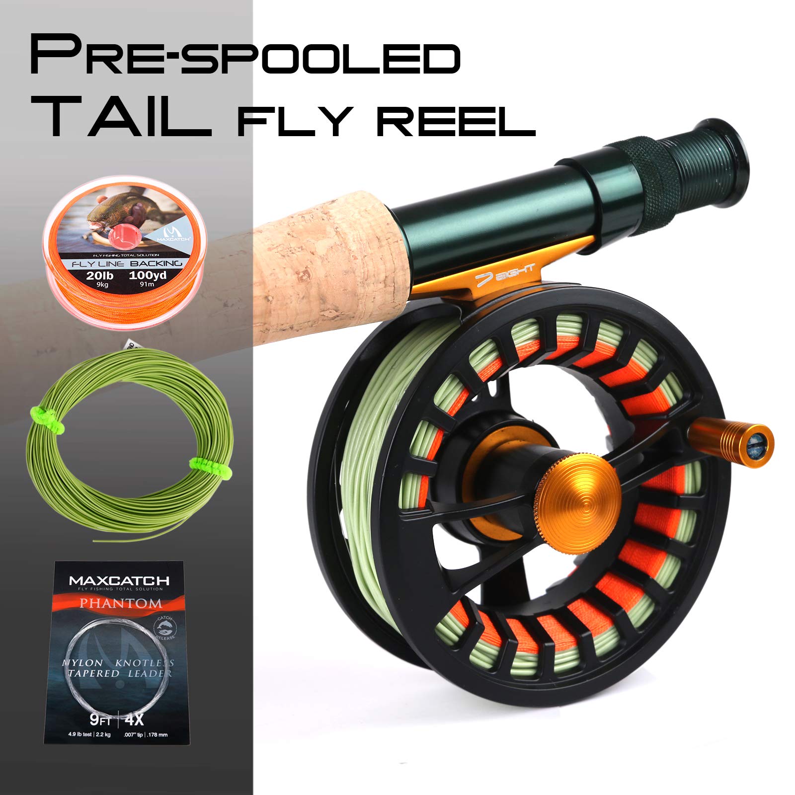 Maxcatch Alltime Travel Fishing Rod - Ultra Compact 8-Piece 9ft Backpacking Fly Rod with Protective Tube (5/6/8wt) | Portable Fly Fishing Gear for Travel, Hiking & Outdoor Adventures