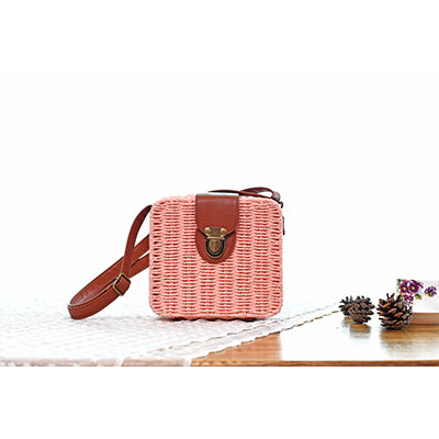 Straw Woven Shoulder Bag for Women - Lightweight Beach Tote with Adjustable Strap - Perfect for Vacation, Travel, and Summer Outings