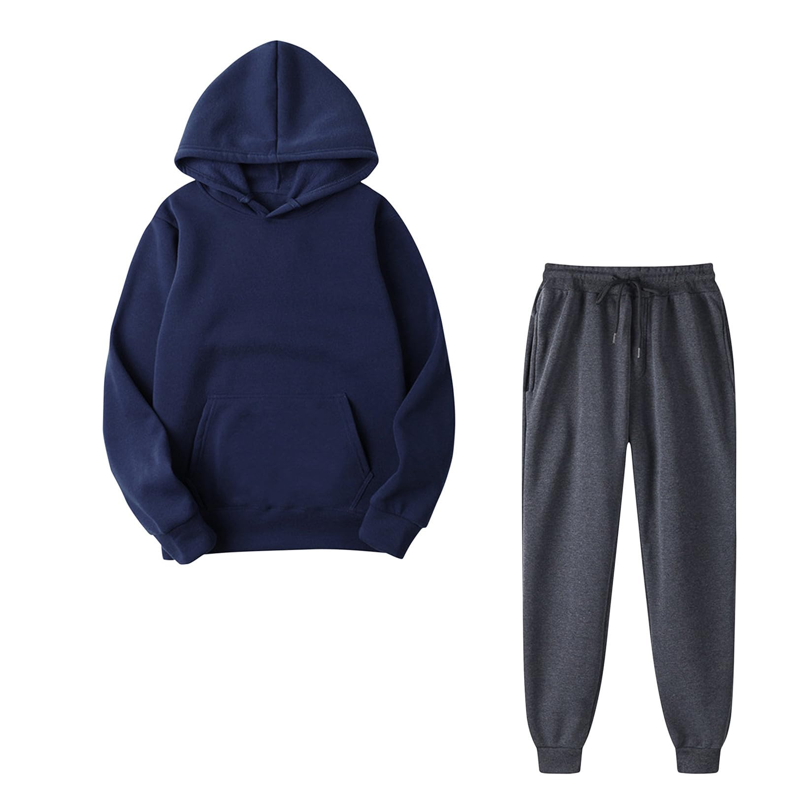 Unisex Casual Long Sleeve Hoodie & Loose Fit Sweatpants Set - 2 Piece Fall Outfit 2023 | Cozy Loungewear for Home, Gym, and Outdoor Activities