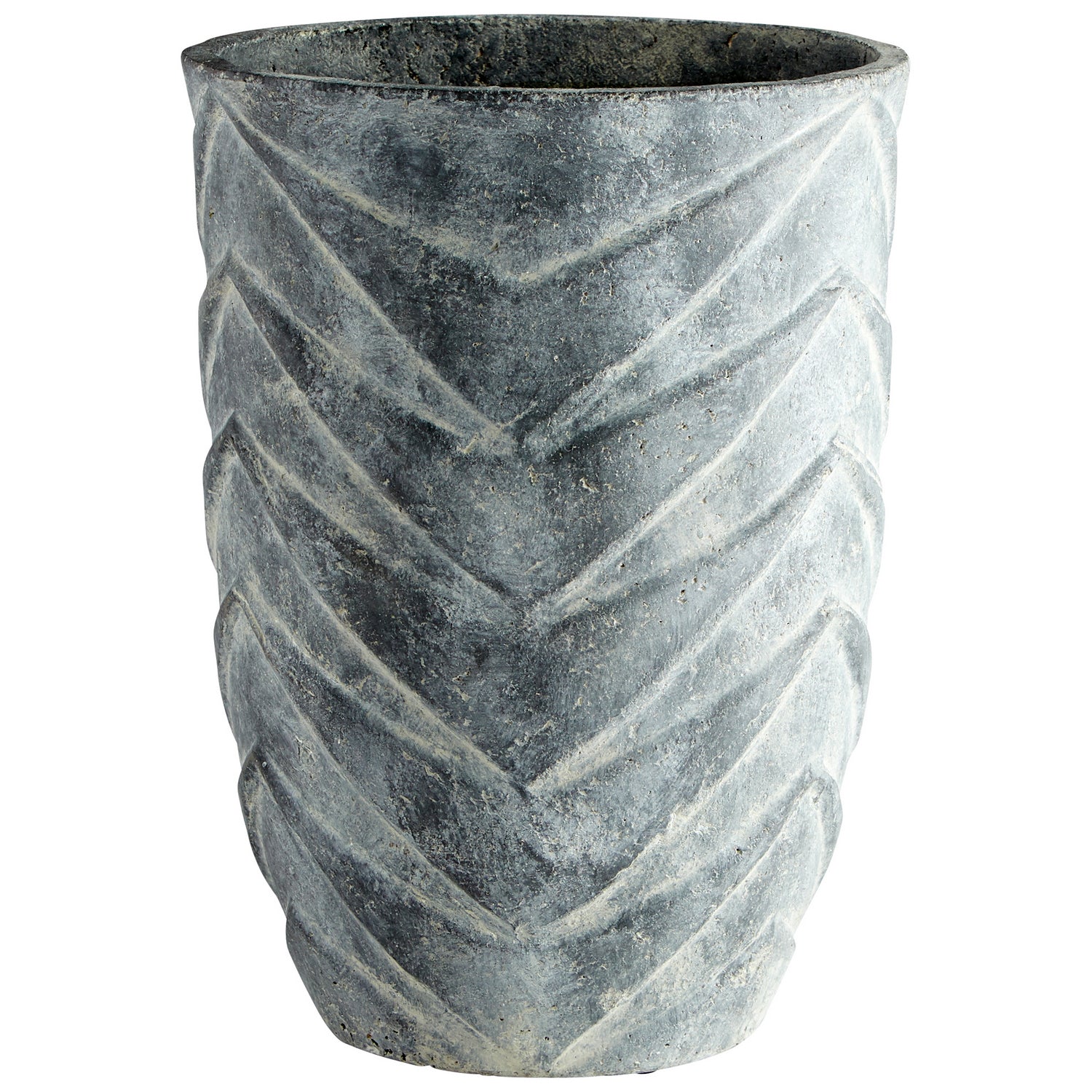 Cyan Design 11061 Bullard Planter - Large Pewter Gray Indoor/Outdoor Flower Pot for Home Garden & Patio Decor