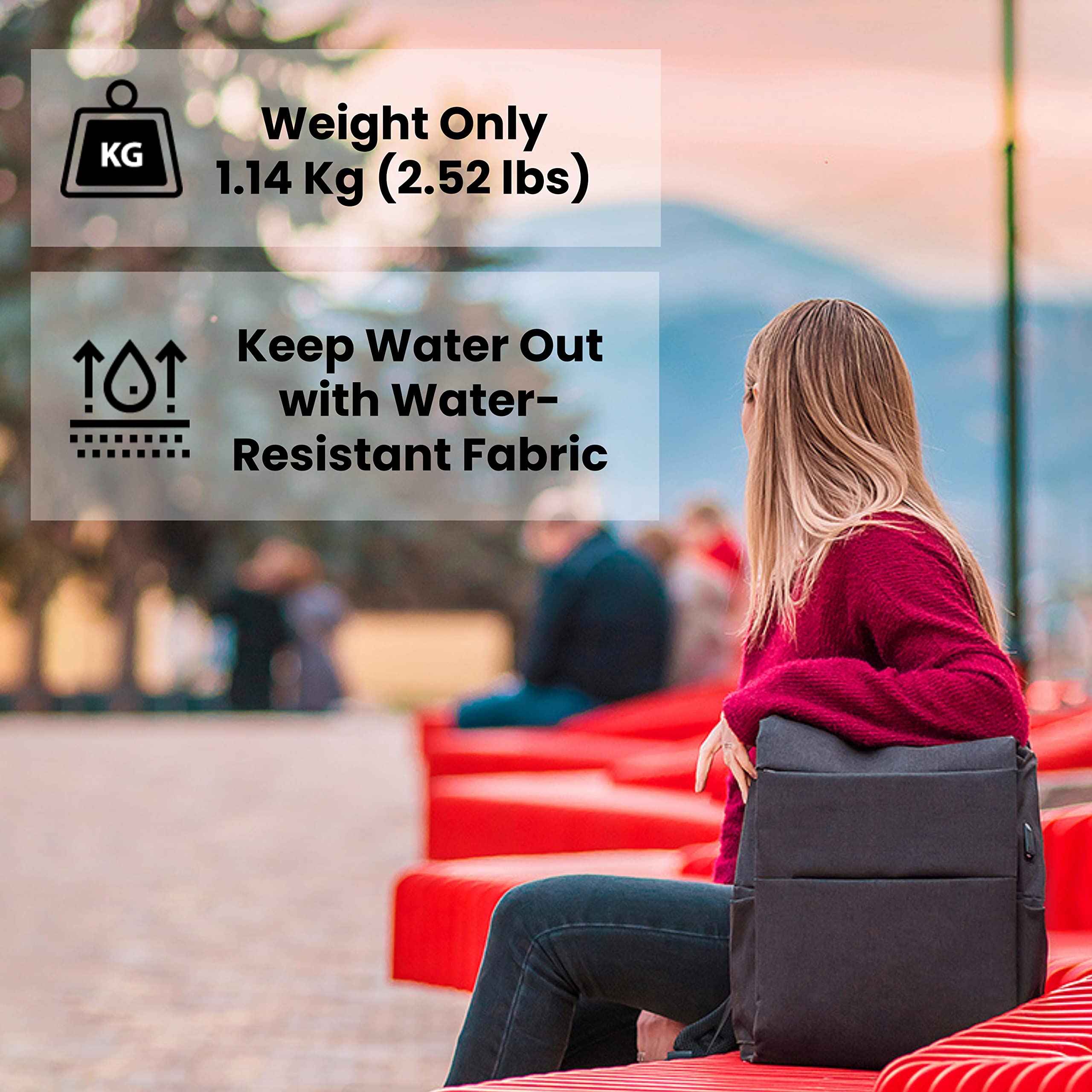 Nordace Nelson Smart Travel Backpack with USB Charging Port - Water Resistant Laptop Backpack for Men & Women - 15.6 Inch Grey - Perfect for Business Travel, Commuting & Daily Office Use