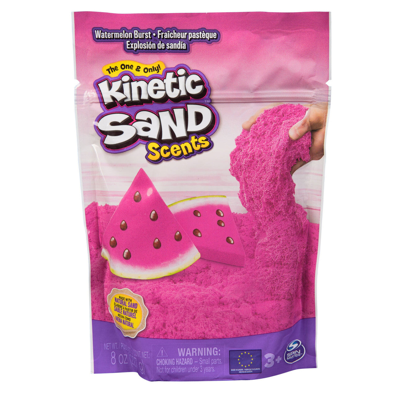 Kinetic Sand 8oz Assorted Fruity Scents - Sensory Play for Kids, Stress Relief & Creative Fun - Perfect for Birthday Gifts, Classroom Activities & Relaxation Therapy