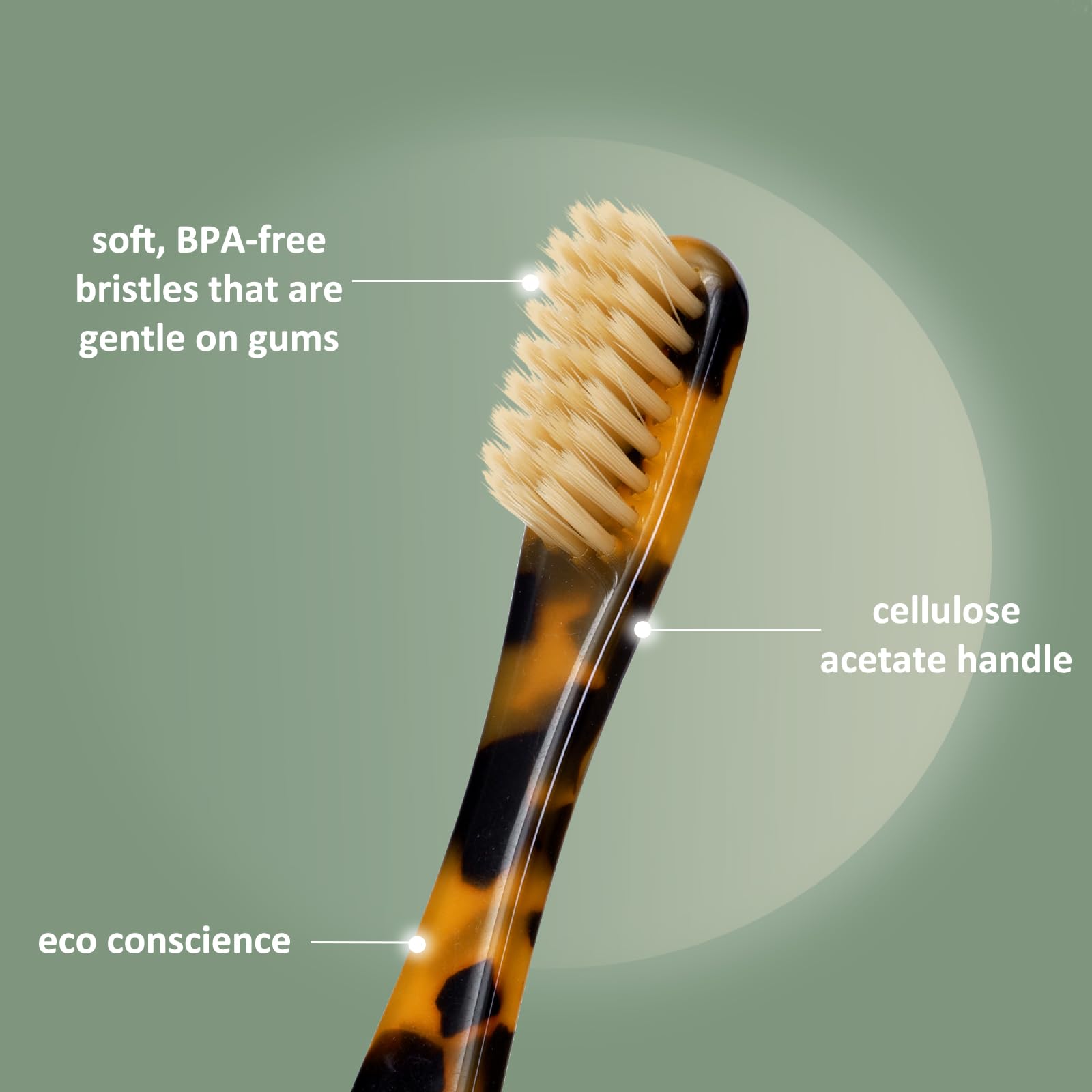 Biodegradable Eco-Friendly Cellulose Acetate Toothbrushes - 8 Pack | Sustainable Bamboo Handle Toothbrush Set for Adults & Kids | Perfect for Travel, Camping & Zero Waste Lifestyle