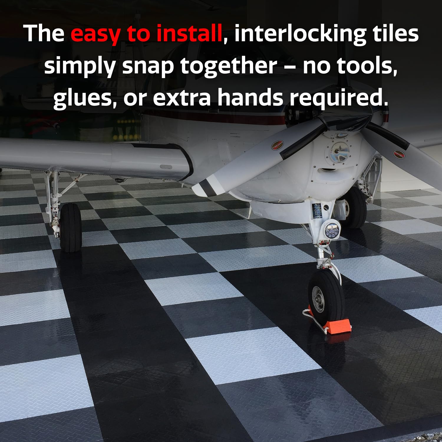 RaceDeck TuffShield Diamond Plate Garage Floor Tiles - 24-Pack Black Interlocking Modular Flooring System | Durable & Easy to Install | Perfect for Home Garages, Workshops, and Auto Showrooms