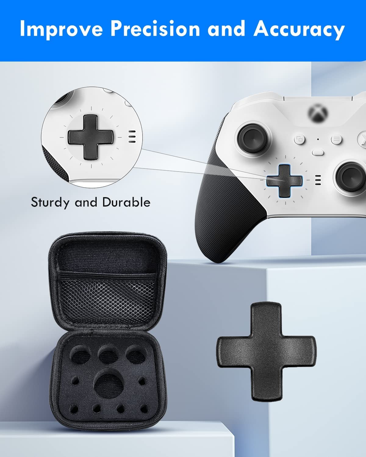 Xbox Elite Series 2 Controller Accessories Kit - 13-in-1 Complete Component Pack with 4 Thumbsticks, 4 Paddles, D-Pad & Charging Dock - Perfect for Competitive Gaming & Professional Esports Players