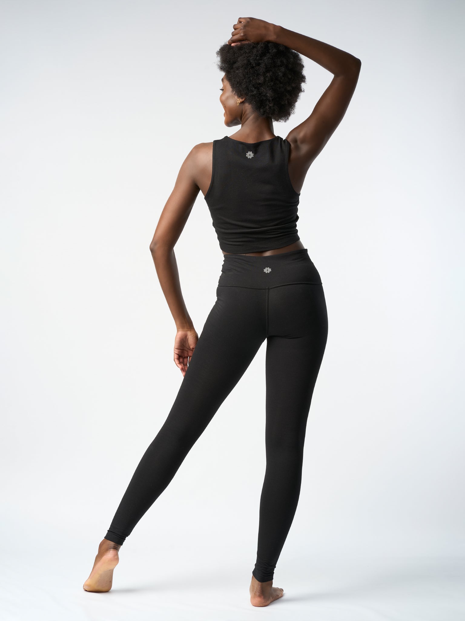 Premium Gossypium Rhythm Yoga Leggings for Women - High Waisted Black Workout Pants - Comfortable & Stretchy for Yoga, Gym, Running & Lounge Wear