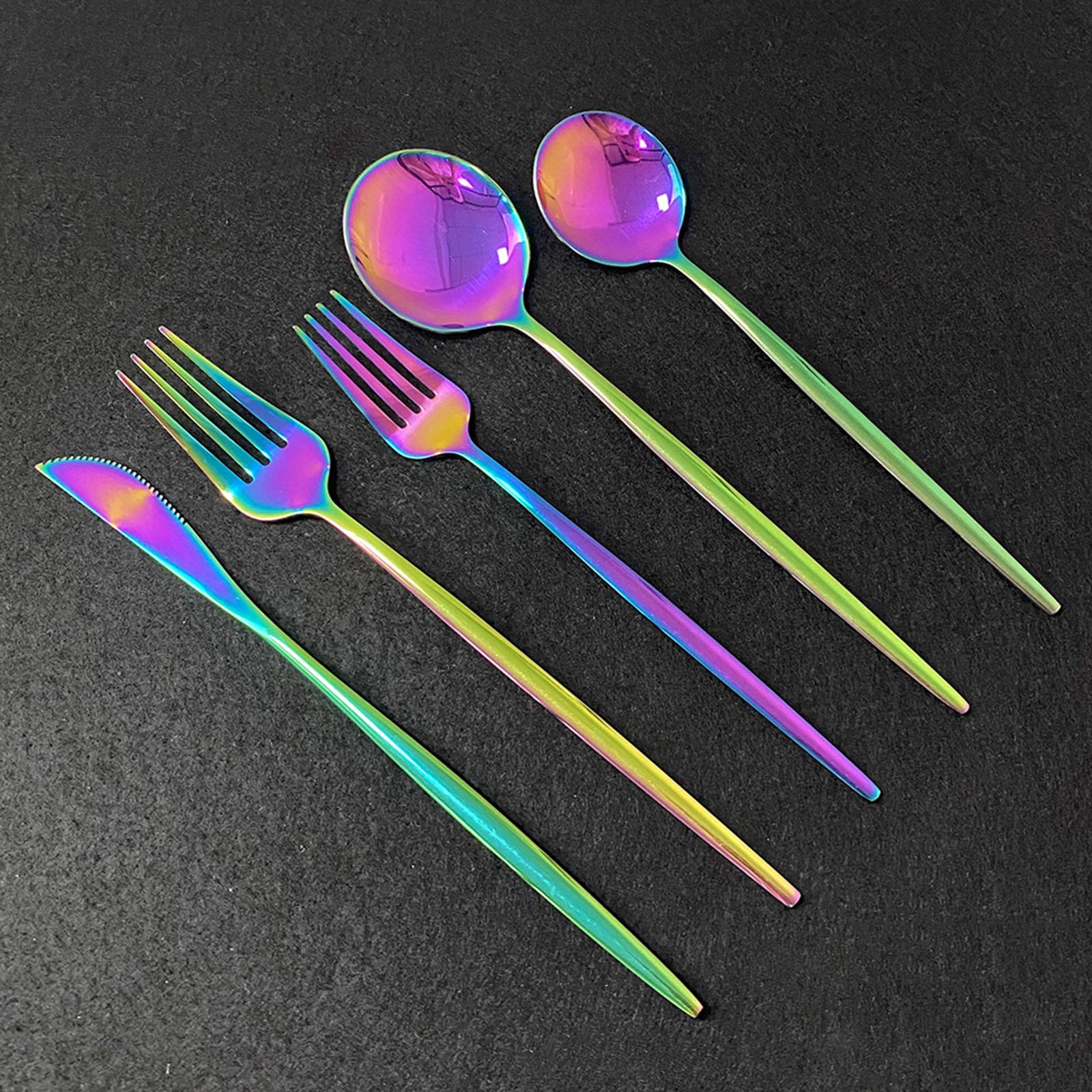 30-Piece Pink Gold Silverware Set - Flatware Service for 6 - Elegant Dinnerware Cutlery Set with Spoons, Knives & Forks - Perfect for Family Gatherings, Dinner Parties & Daily Dining Use