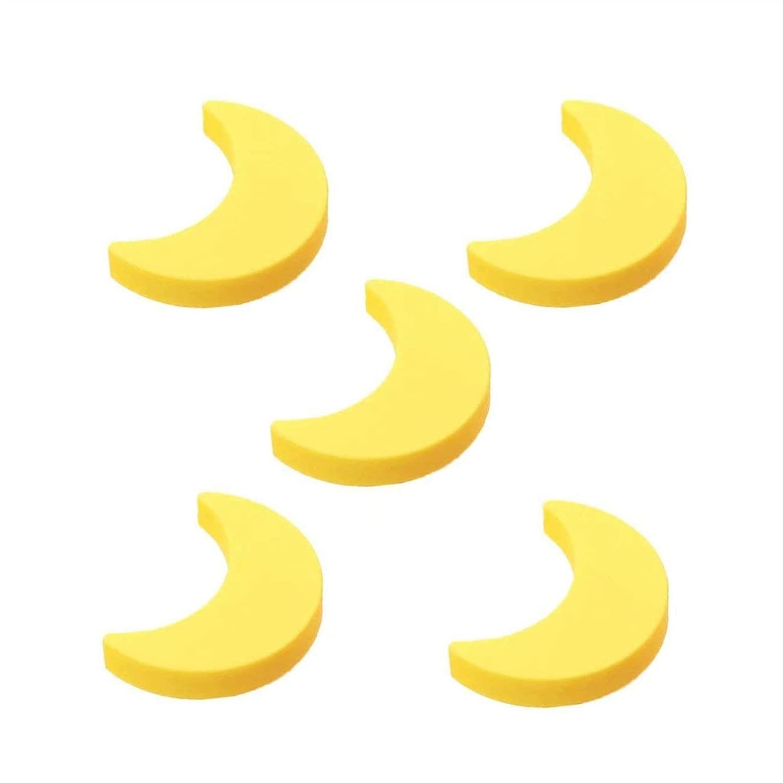 5Pcs Cartoon Cabinet Knobs - Yellow Moon Drawer Pulls for Dresser, Cupboard & Furniture - Cute Cabinet Hardware for Kids Room & Nursery Decor - DIY Home Improvement Accessories