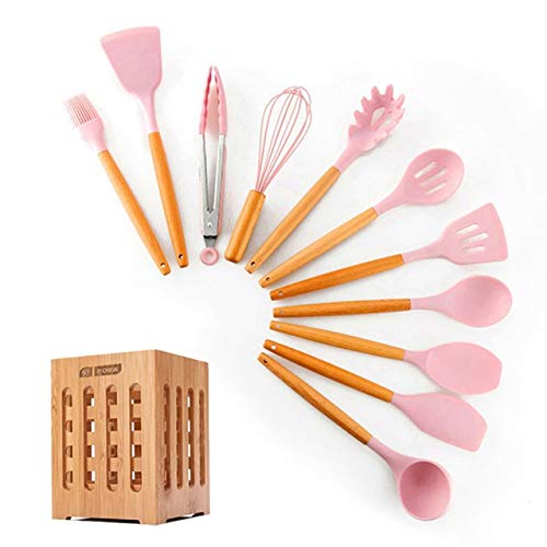 11/12/13Pcs Violet Silicone Kitchen Utensils Set - Nonstick Cooking & Baking Tools with Spoon, Spatula, and Accessories for Everyday Kitchen Use