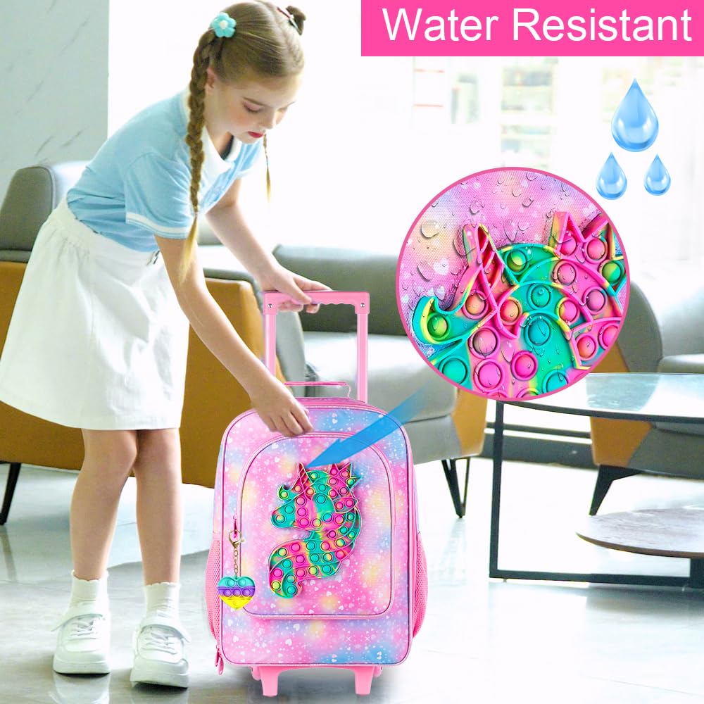 **Kids Rolling Suitcase with Wheels - Durable Carry-On Luggage for Toddlers, Boys & Girls - Perfect for Travel, School Trips & Family Vacations**